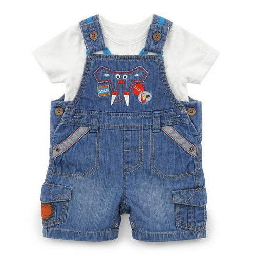 Mini Club Baby Blue  Denim Dungaree One-Piece Size 3-6 Months
