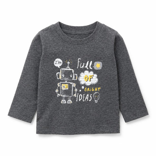 Front view of George Baby Black Basic T-Shirt, size 6-9, Months