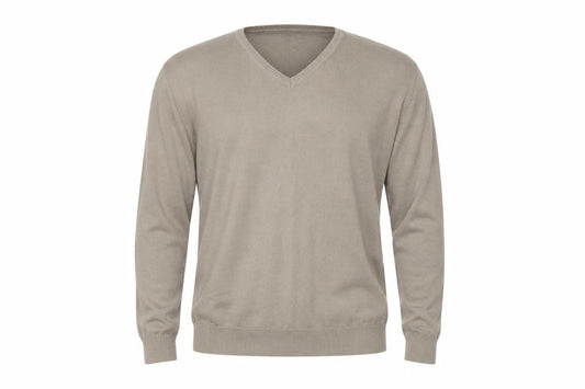 Front view of H&M men’s beige jumper, size M