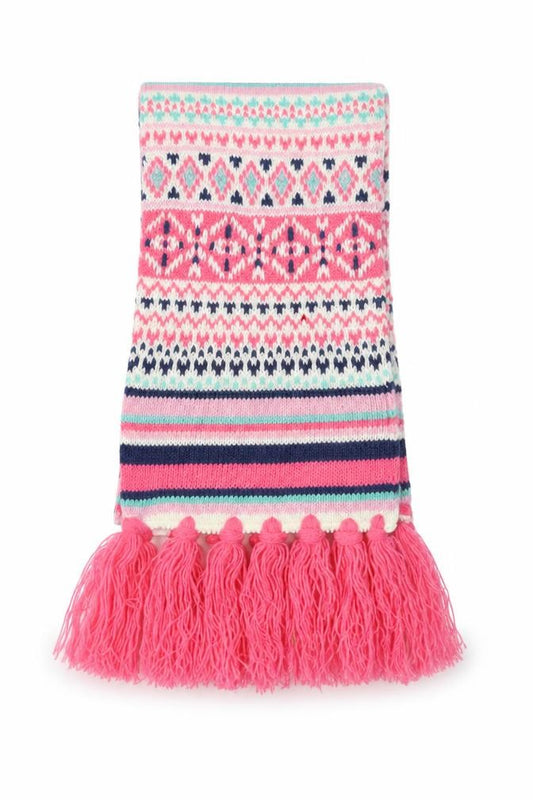 Preworn Girls Pink Striped  Scarf Scarves & Wraps One Size