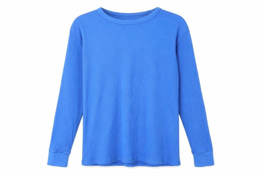 Front view of Gap men’s blue pullover sweatshirt, size S