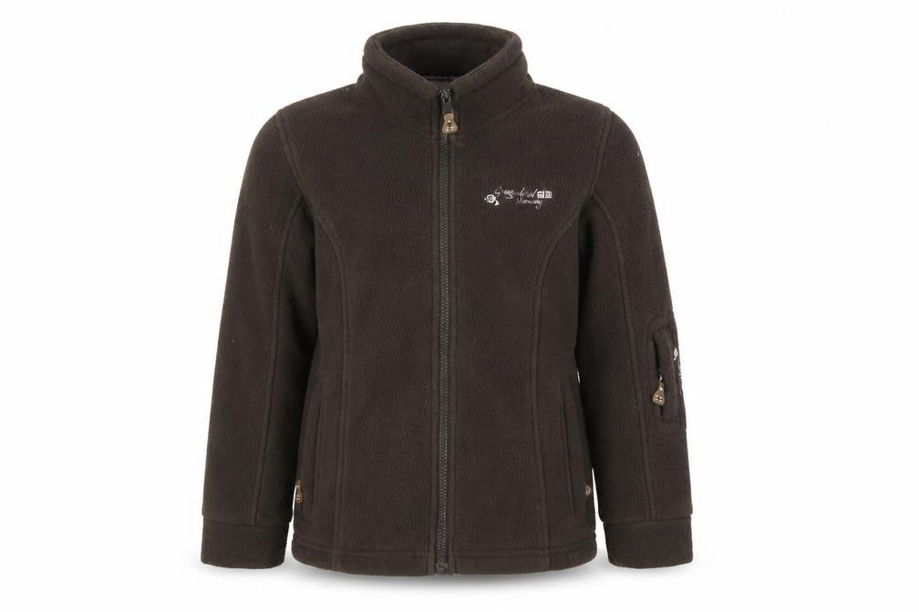 Front view of George girls’ brown full zip hoodie, size 8, years