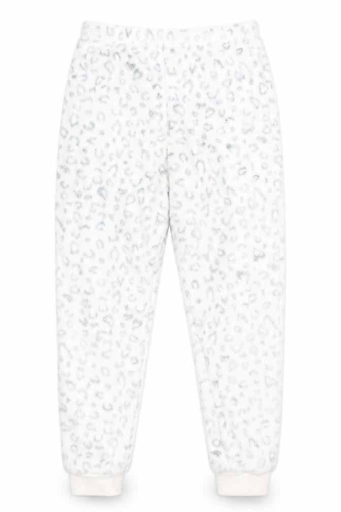 Preworn Girls White   Jogger Trousers Size 7 Years
