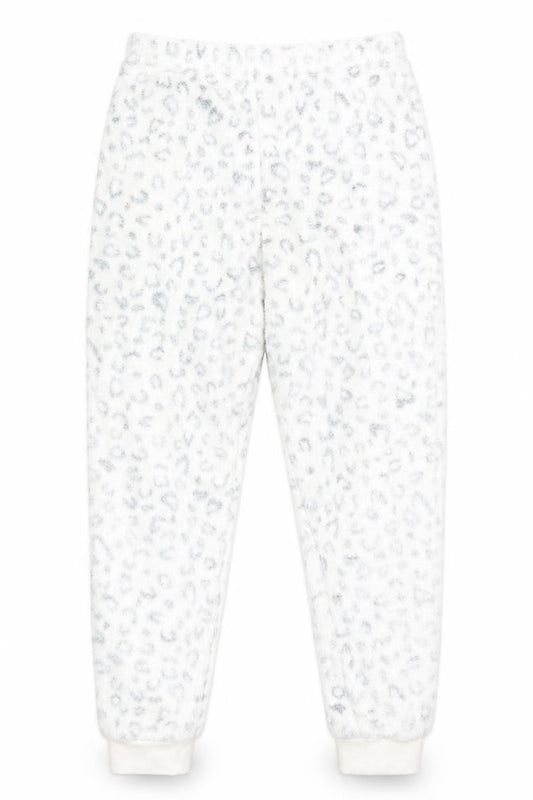Front view of Preworn girls’ white jogger trousers, size 7, years