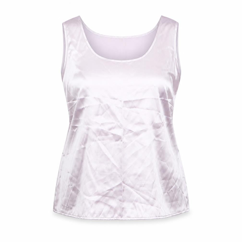 Front view of Marks & Spencer women’s purple tunic blouse, size UK 14
