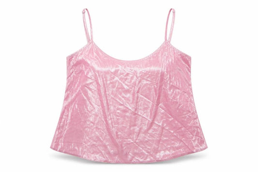 Front view of ASOS women’s pink cropped blouse, size S