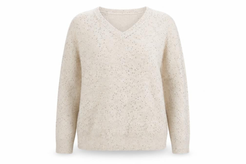Peakocks Womens Beige   Pullover Jumper Size M