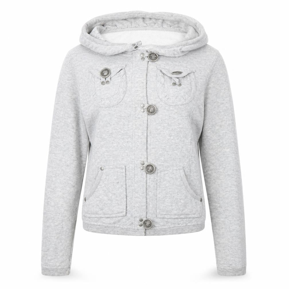 Front view of Aila women’s grey jacket, size S