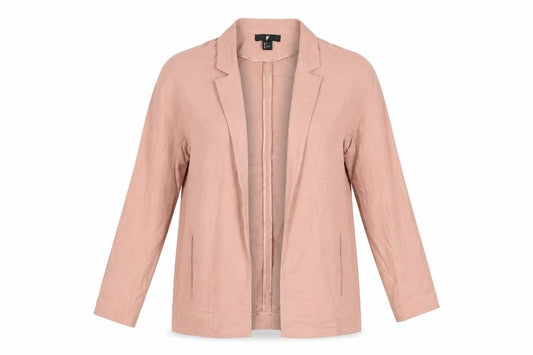 Front view of H&M women’s pink jacket, size UK 34