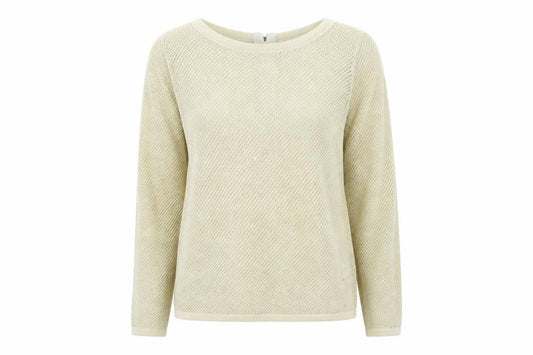 Front view of Next women’s beige jumper, size UK 12