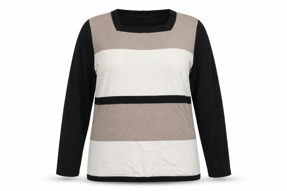 Front view of ALEXARA women’s black jumper, size XL