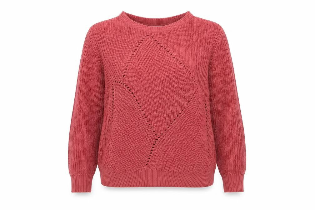 Front view of Tu women’s pink knit jumper, size UK 12