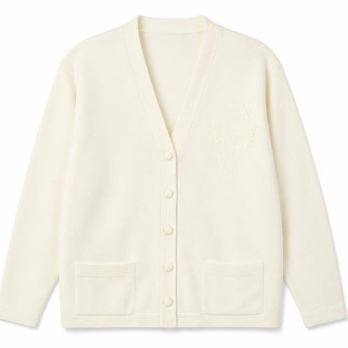 Care Womens Ivory  Knit Cardigan Jumper Size L