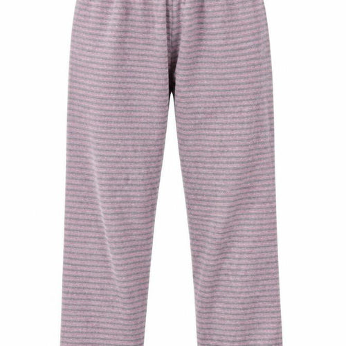 Preworn Girls Pink Striped Fleece Jogger Trousers Size 10 Years