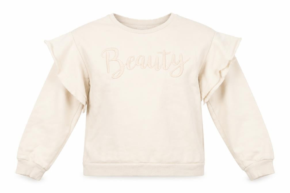 Front view of River Island girls’ pink pullover sweatshirt, size 11-12, years