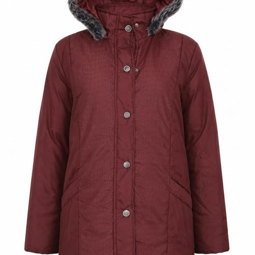 Anne De Lancay Womens Purple   Parka Coat Size S