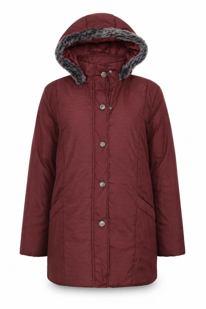 Anne De Lancay Womens Purple   Parka Coat Size S