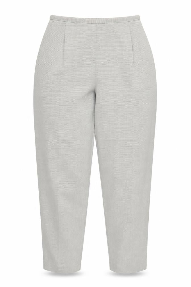 Front view of Initials women’s brown houndstooth trousers, size UK 14, 29-inch leg