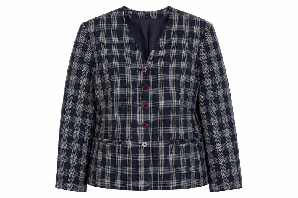 Debenhams Womens Blue Check  Jacket Blazer Size 14