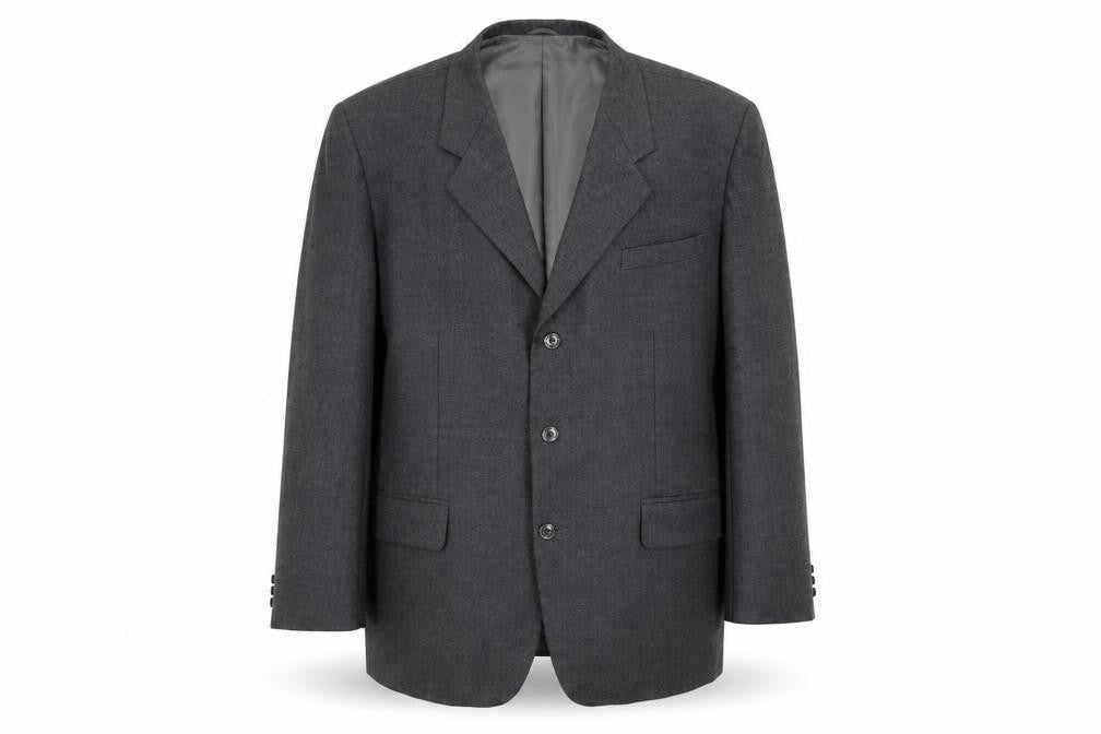 Front view of Preworn men’s grey jacket blazer, size 40