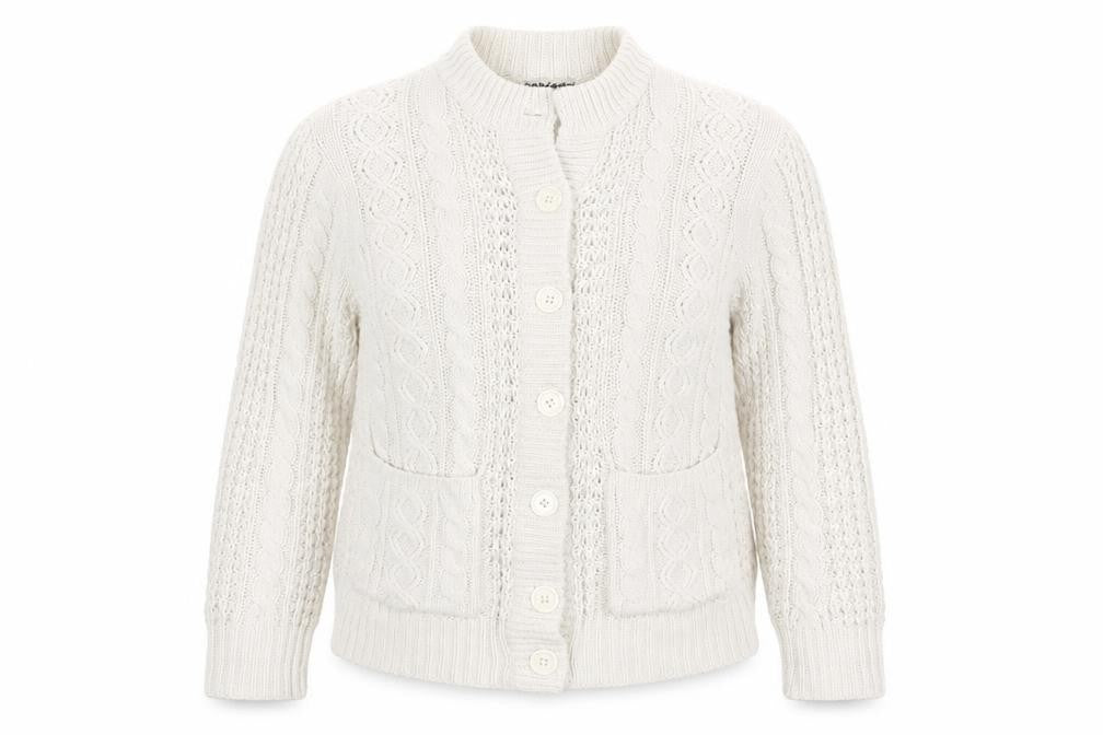 anne mccartney Womens White   Cardigan Jumper Size S