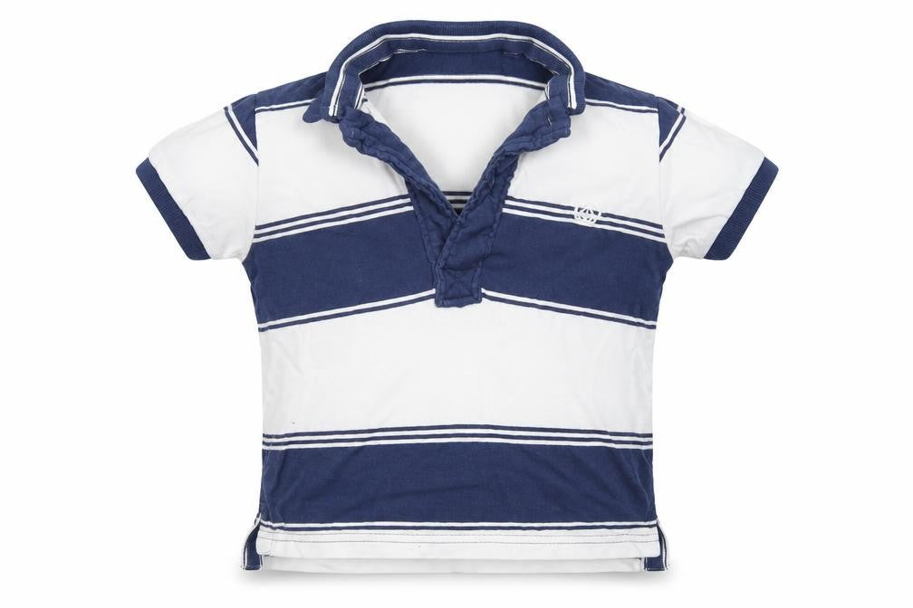 Next Baby White Striped  Basic Polo Size 18-24 Months