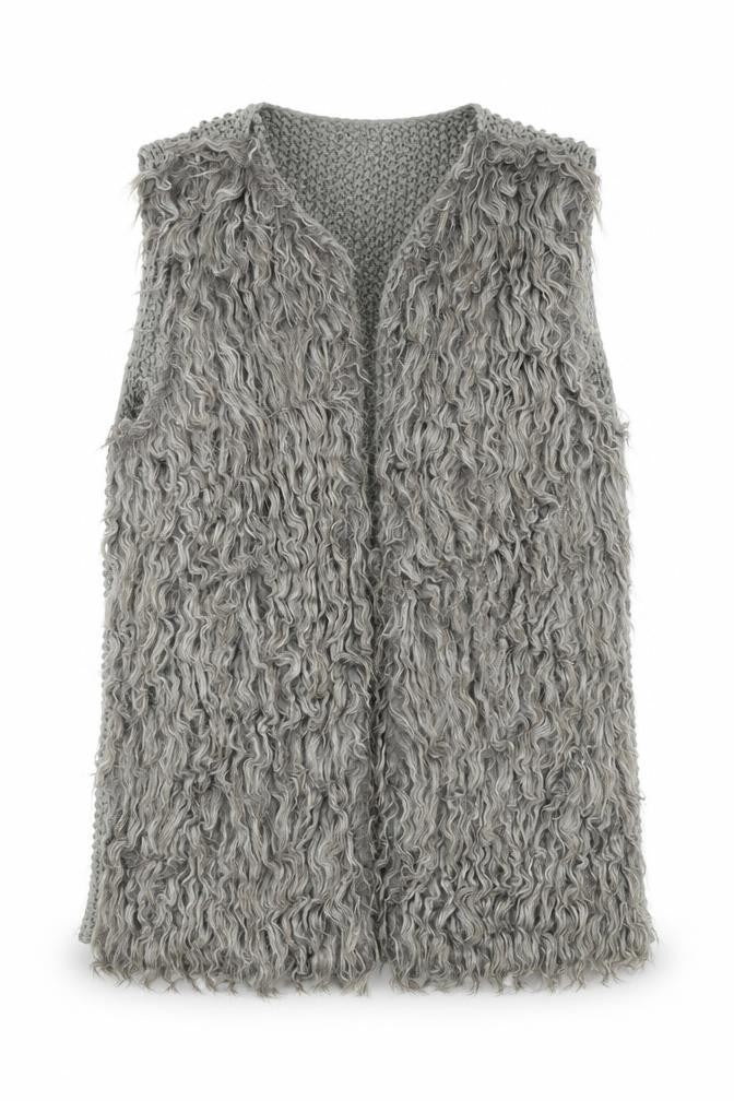 Front view of Primark women’s grey jacket waistcoat, size S