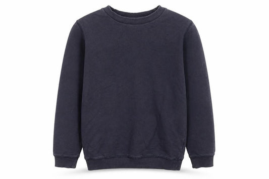 Front view of Tu boys’ blue pullover hoodie, size 7, years