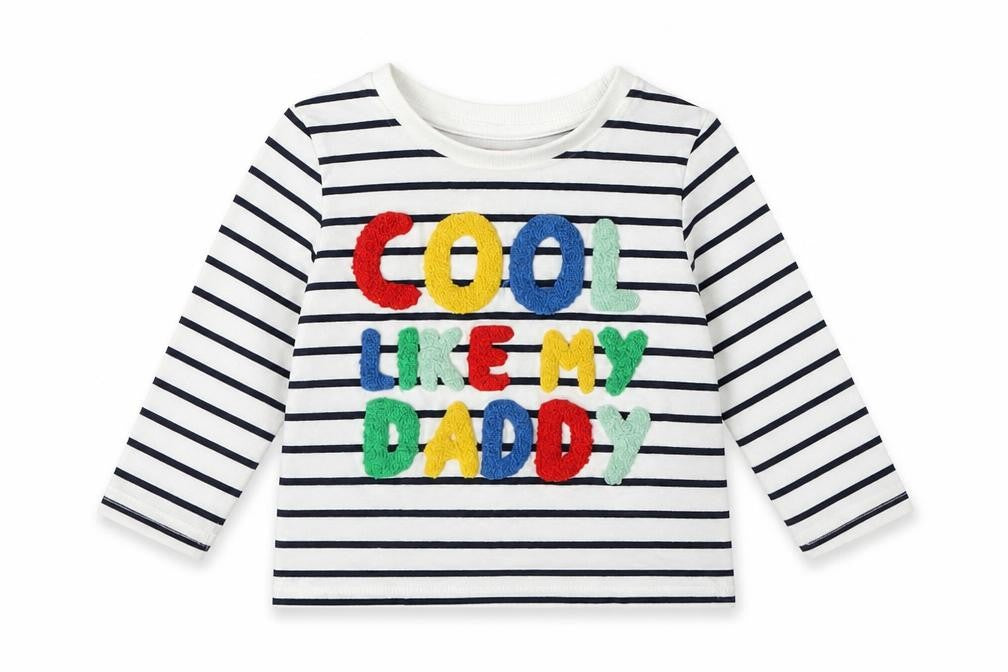 Very  White Striped  Basic T-Shirt Size 9-12 Months