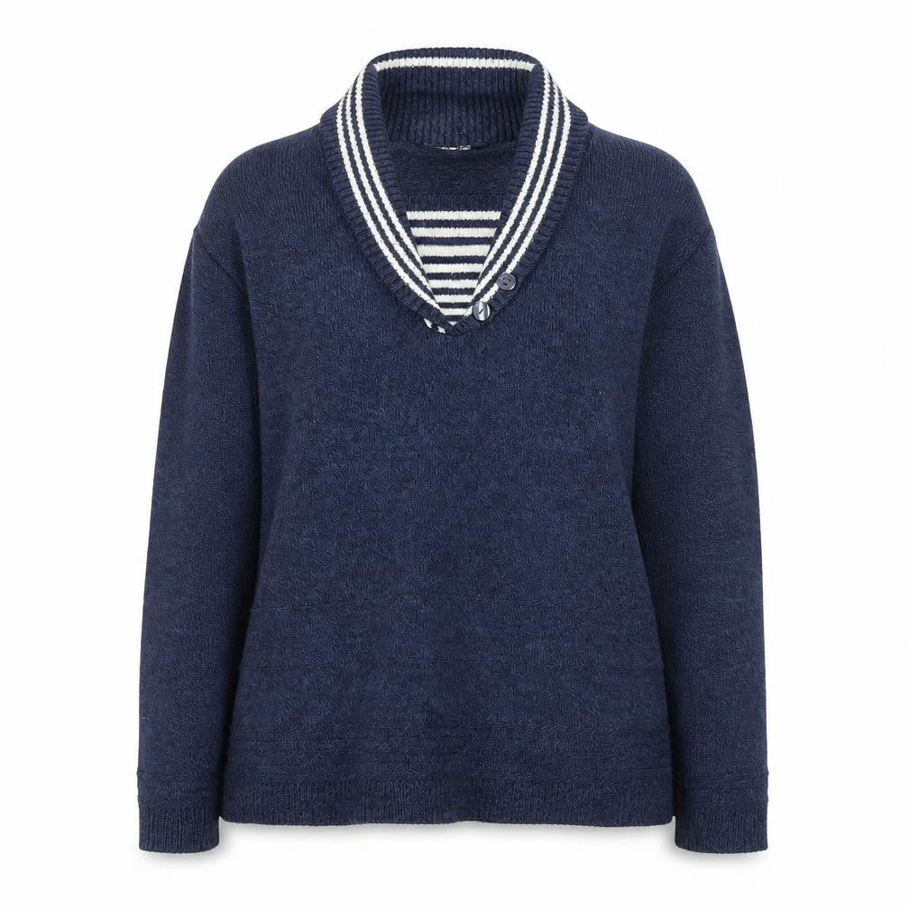 Front view of Pure & Natural women’s blue jumper, size XL