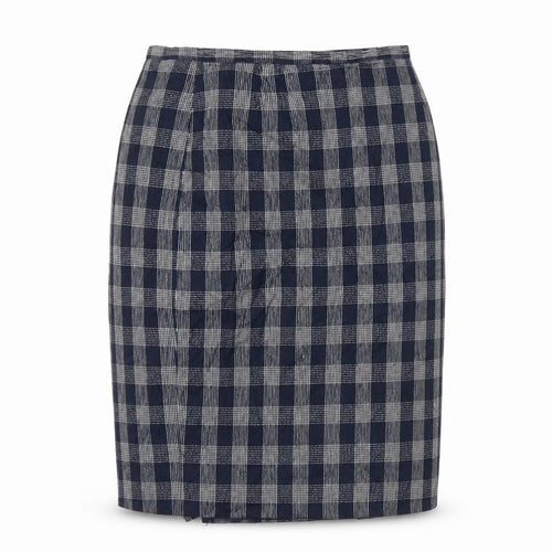 debanams Womens Blue Check  Flare Skirt Size 16