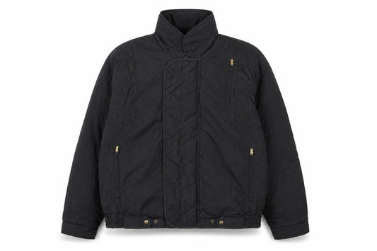 Front view of MATELOT men’s black jacket coat, size L