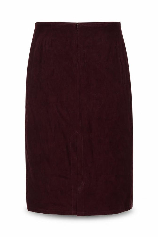 Front view of RAPPORT women’s red flare skirt, size M