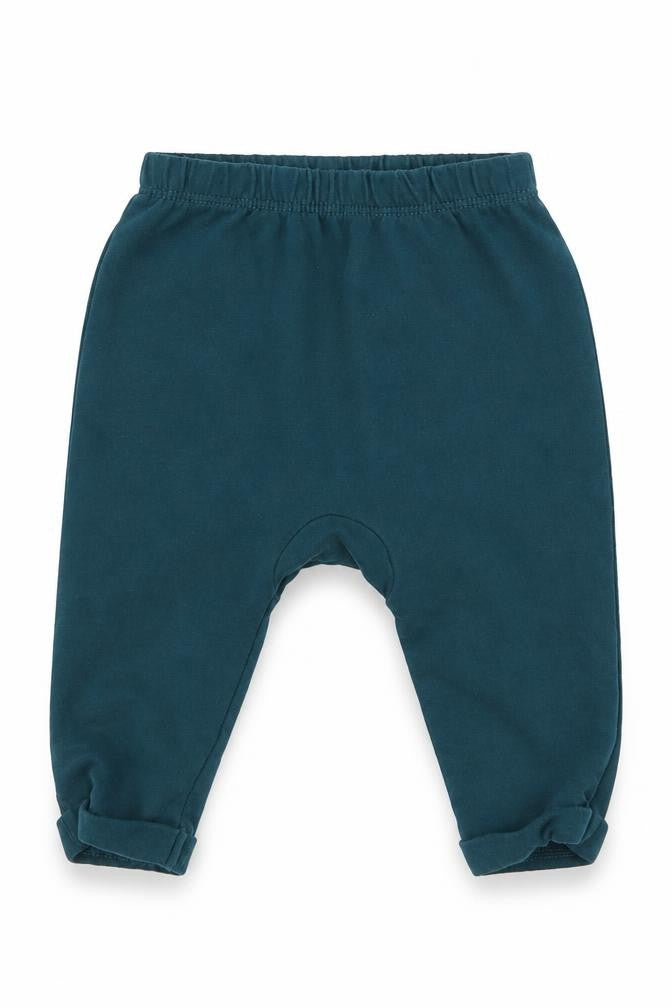 Front view of Tu Baby Green Cropped Leggings, size 3-6, Months