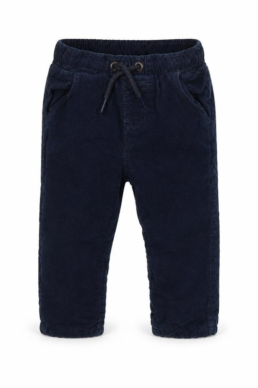 Front view of Next boys’ blue corduroy cropped jeans, size 3-6, months