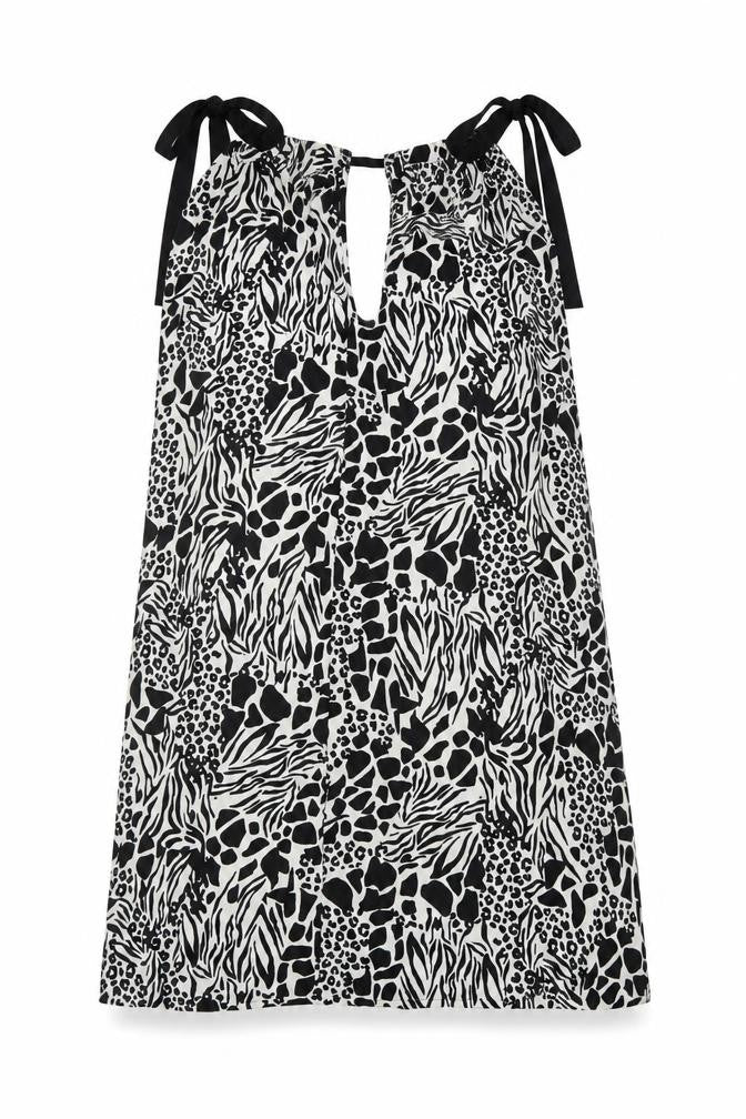 Pep&Co Womens Black Animal Print  A-Line  Size 8