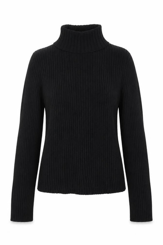 Front view of ASOS women’s black jumper, size UK 14