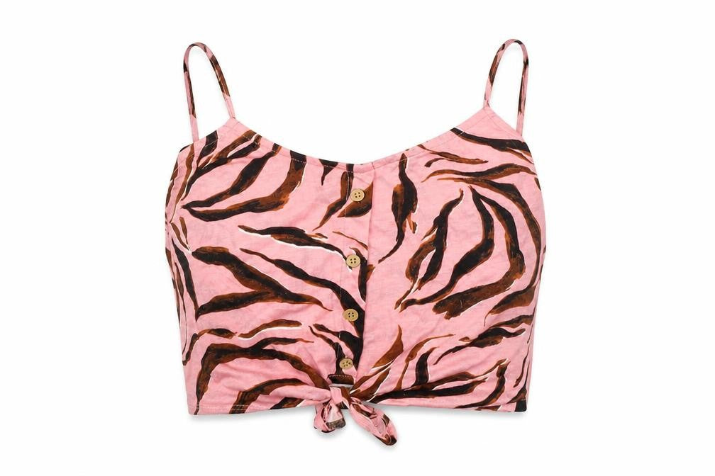 New Look Womens Pink Geometric  Basic Tank Size 6