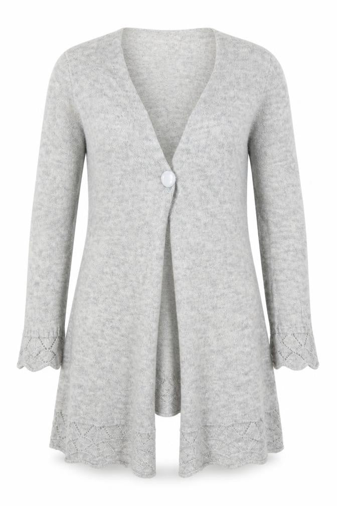 Coccole Womens Grey   Cardigan Jumper Size L