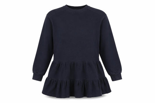Front view of River Island women’s blue jumper dress, size XS