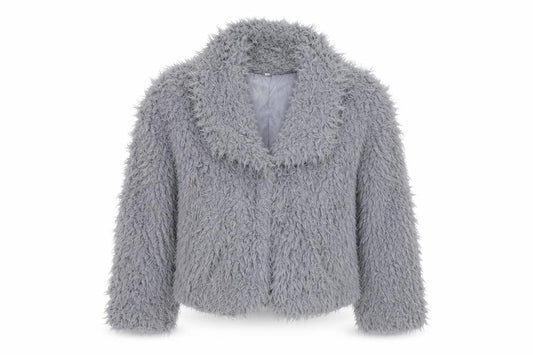 Front view of Preworn women’s grey jacket, size S