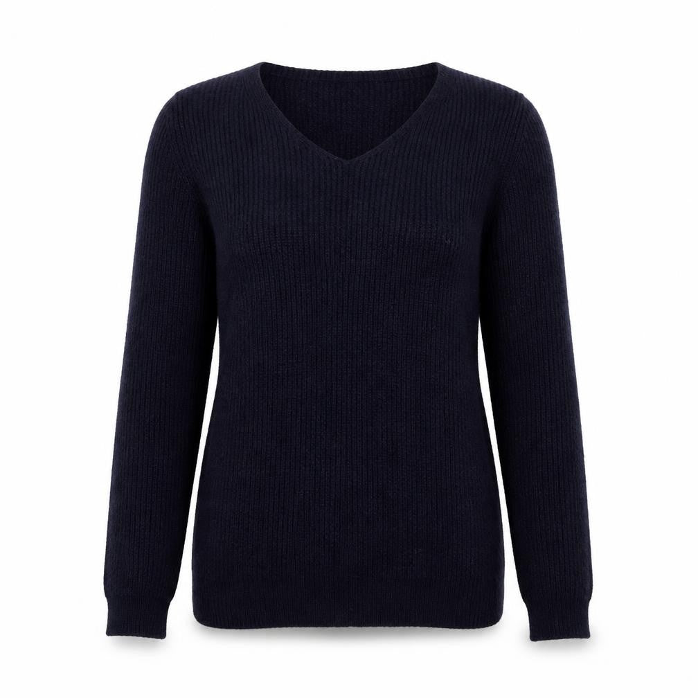 Front view of Sfera women’s blue knit jumper, size M
