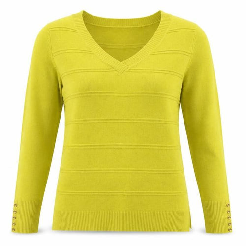 M&Co Womens Yellow  Knit Pullover Jumper Size 12