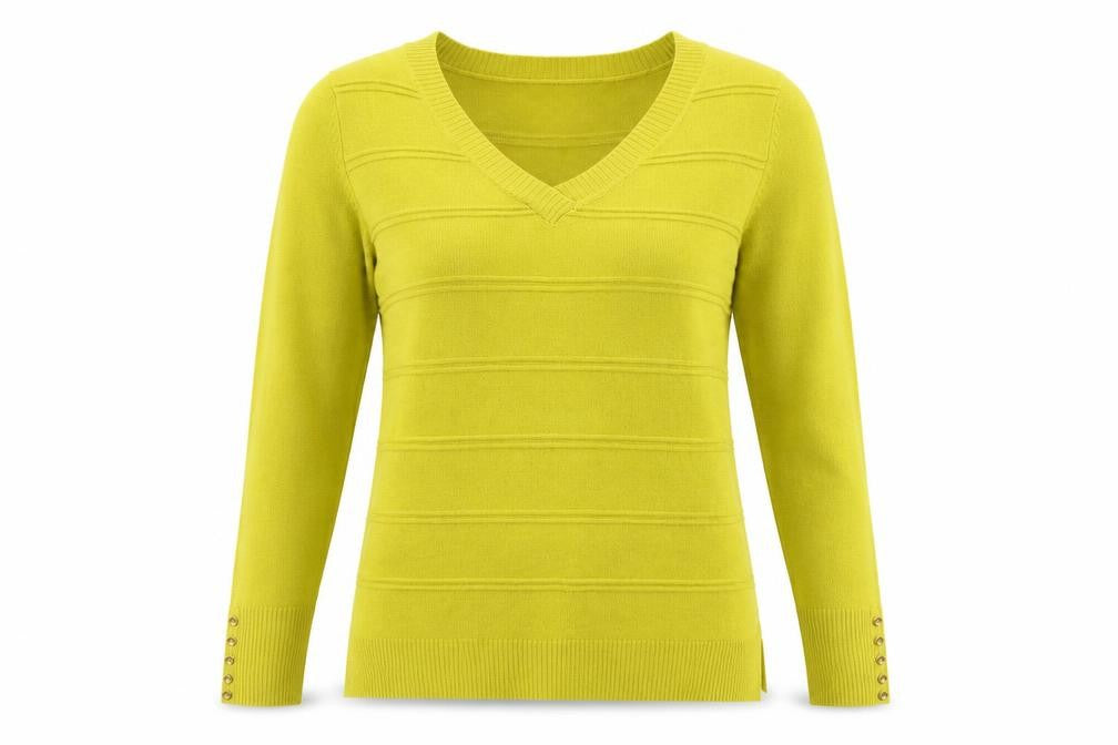 M&Co Womens Yellow  Knit Pullover Jumper Size 12