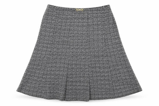Front view of Autonomy women’s grey a-line skirt, size UK 16