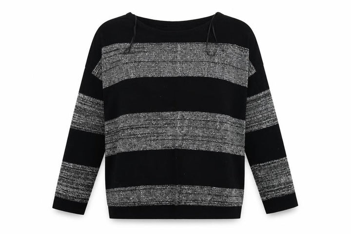 Wallis Womens Black Striped  Basic T-Shirt Size M