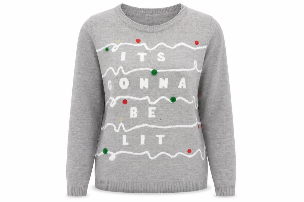 Front view of ESMARA women’s grey jumper, size M