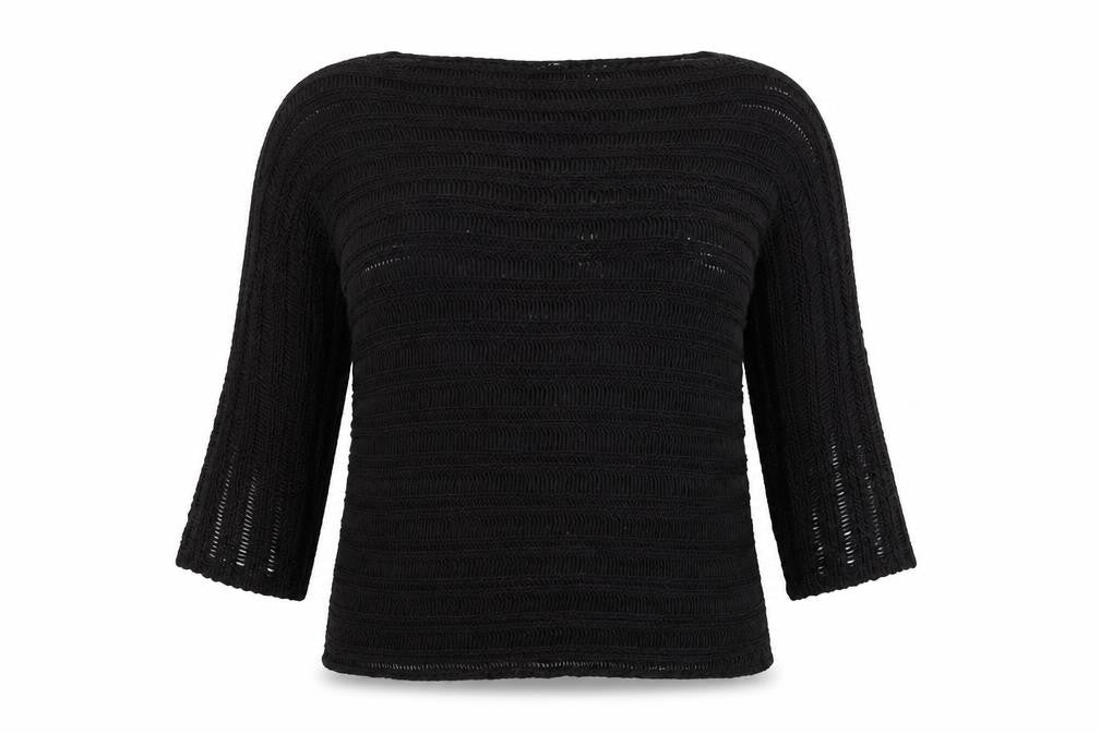 Front view of F&F women’s black jumper, size UK 14