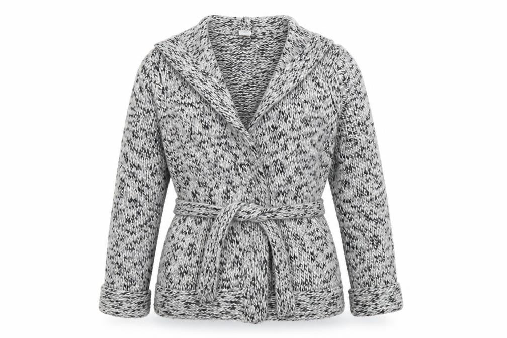 New Look Womens Grey  Knit Jacket Coatigan Size 14