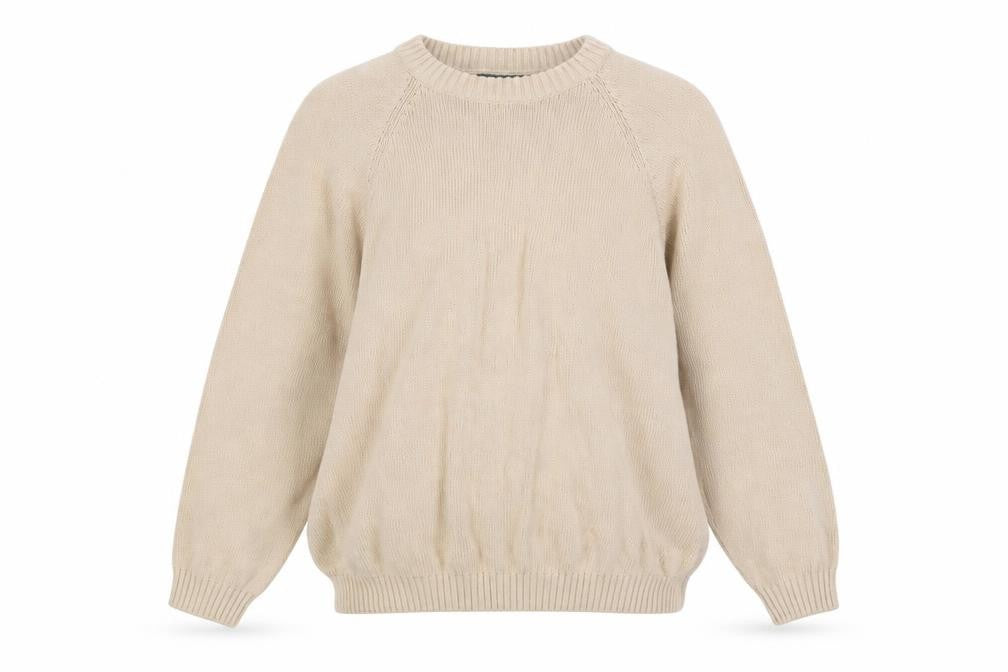 Front view of Hawkshead women’s beige knit jumper, size L